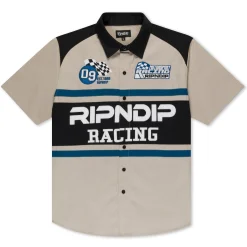 Ripndip Button Ups<Ripnrace Button Up Shirt (Off White)