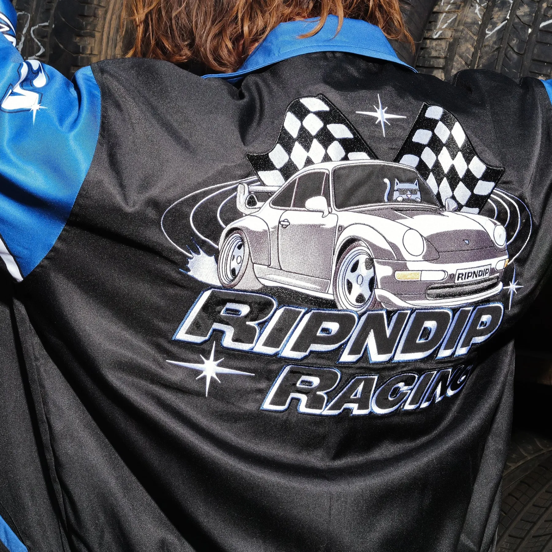 Ripndip Jackets<Ripnrace Jacket (Black/Blue)