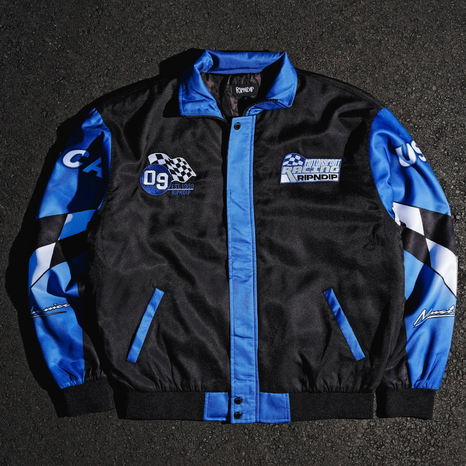 Ripndip Jackets<Ripnrace Jacket (Black/Blue)