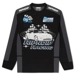 Ripndip Jerseys<Ripnrace Long Sleeve Jersey (Black/Charcoal)