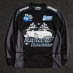 Ripndip Jerseys<Ripnrace Long Sleeve Jersey (Black/Charcoal)