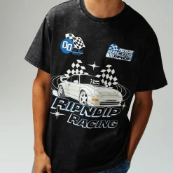Ripndip Short Sleeve Tees<Ripnrace Tee (Black Wash)