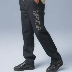 Ripndip Pants<Rockstar Distressed Denim Pants (Black)