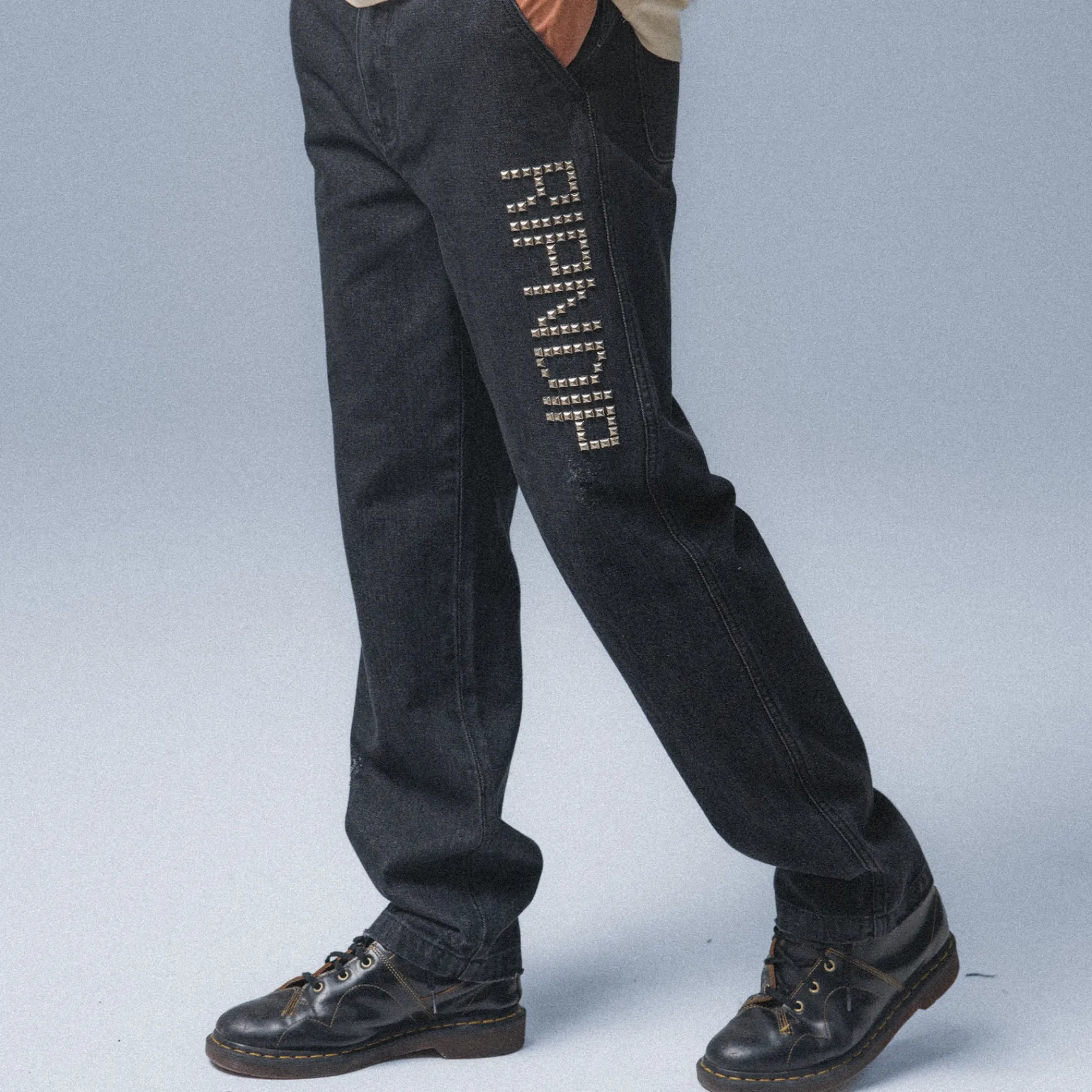 Ripndip Pants<Rockstar Distressed Denim Pants (Black)