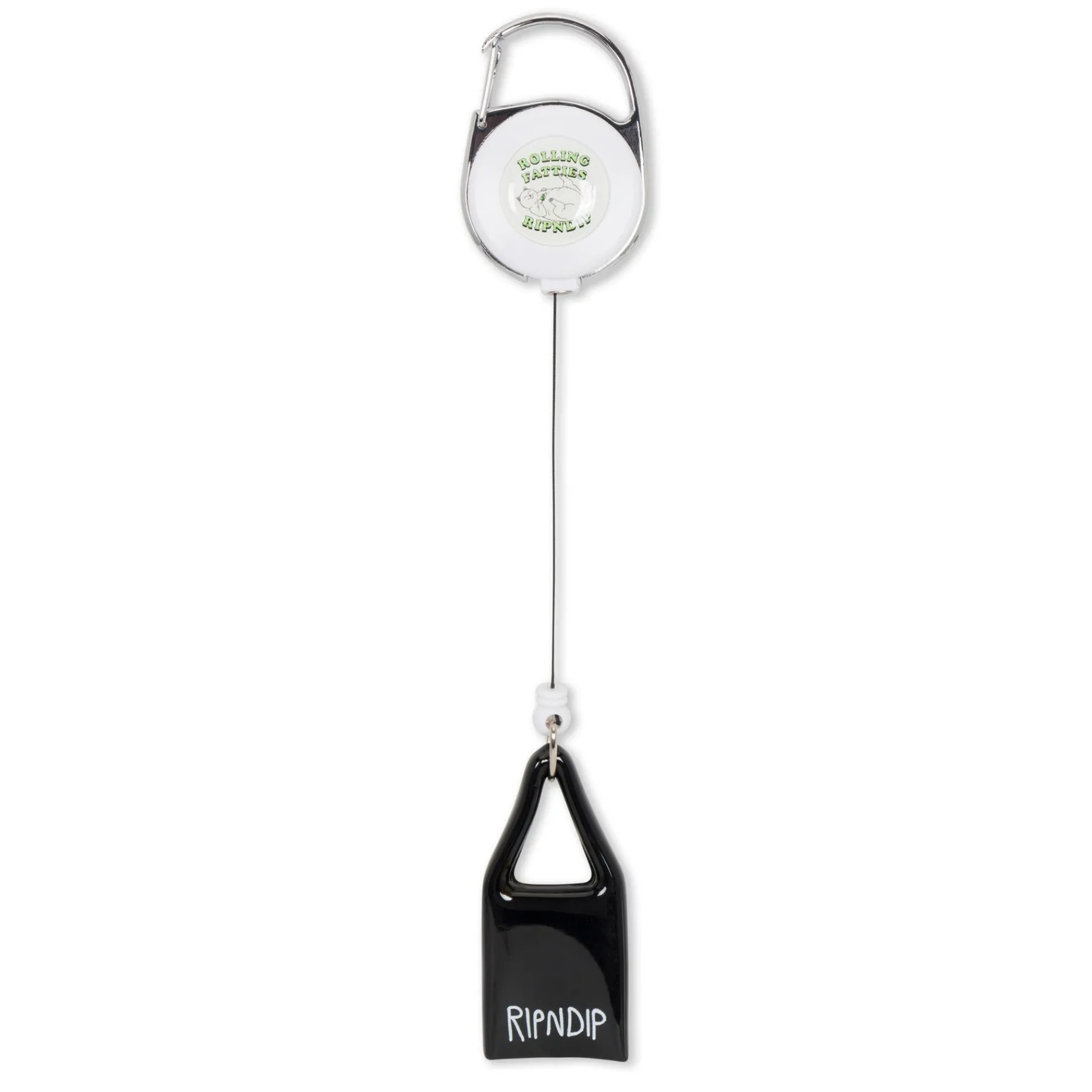 Ripndip Stocking Stuffers|Lanyards / Keychains<Rolling Fatties Lighter Leash Keychain (Silver/Black )