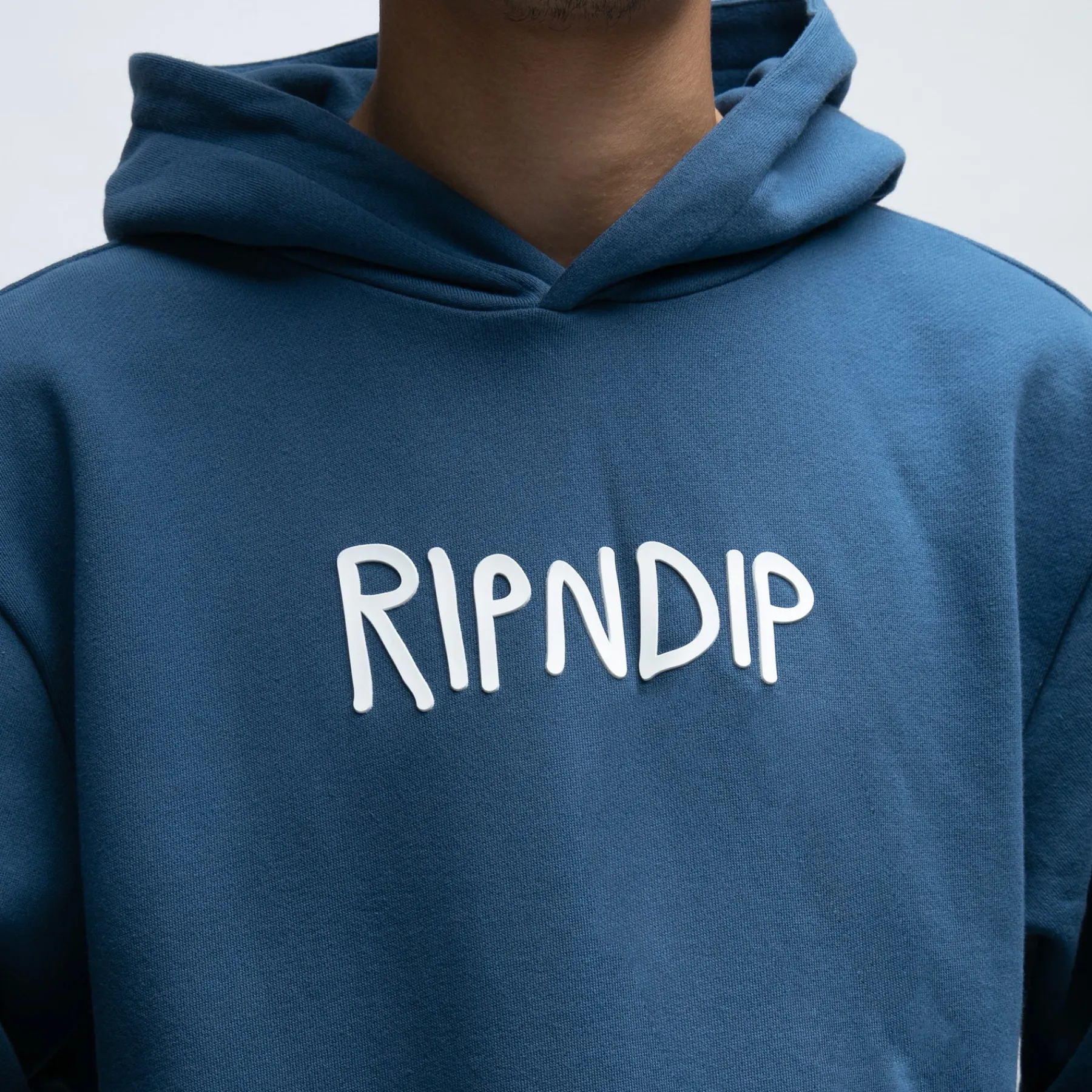 Ripndip Hoodies / Crewnecks<Rubber Logo Hoodie (Pacific Blue)