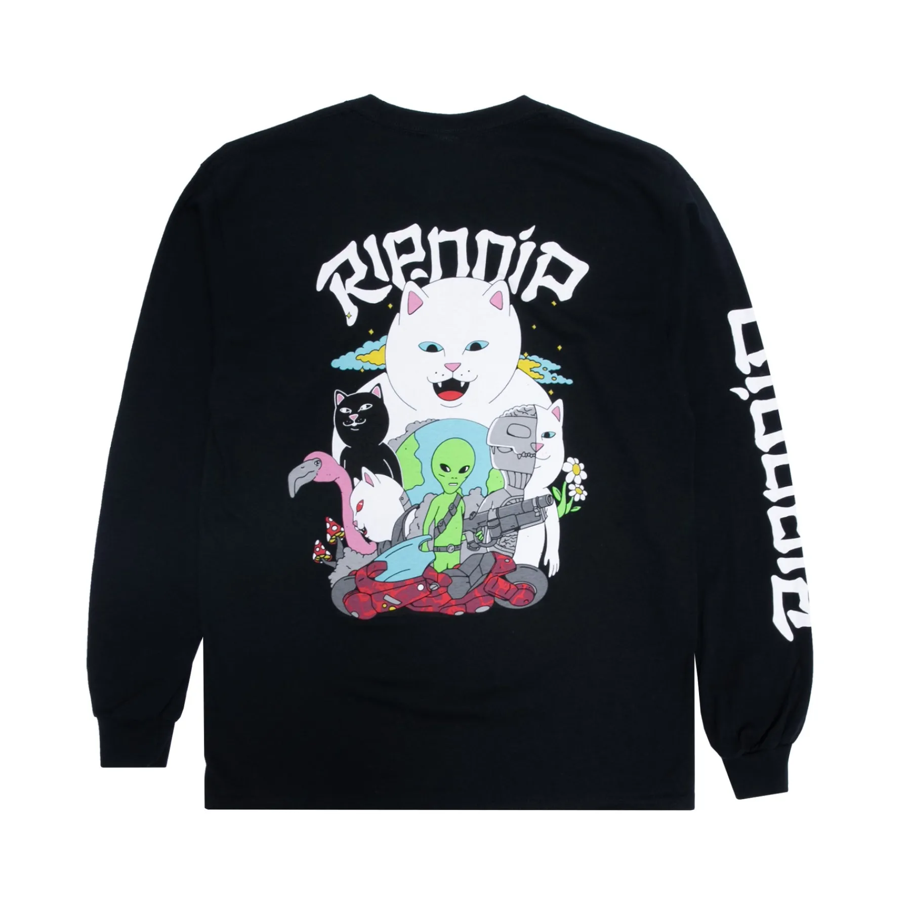 Ripndip Long Sleeve Tees<Runaway Long Sleeve (Black)