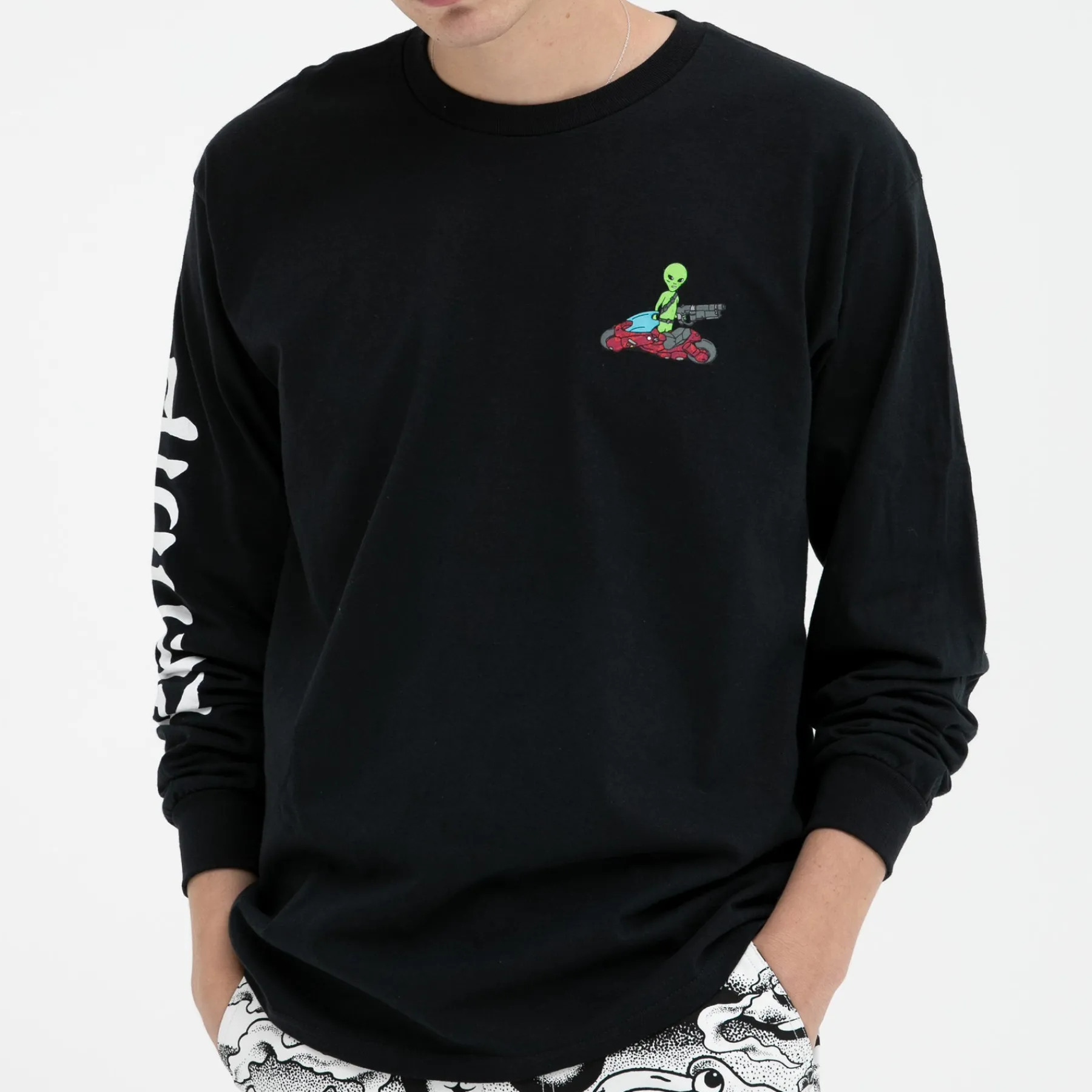 Ripndip Long Sleeve Tees<Runaway Long Sleeve (Black)