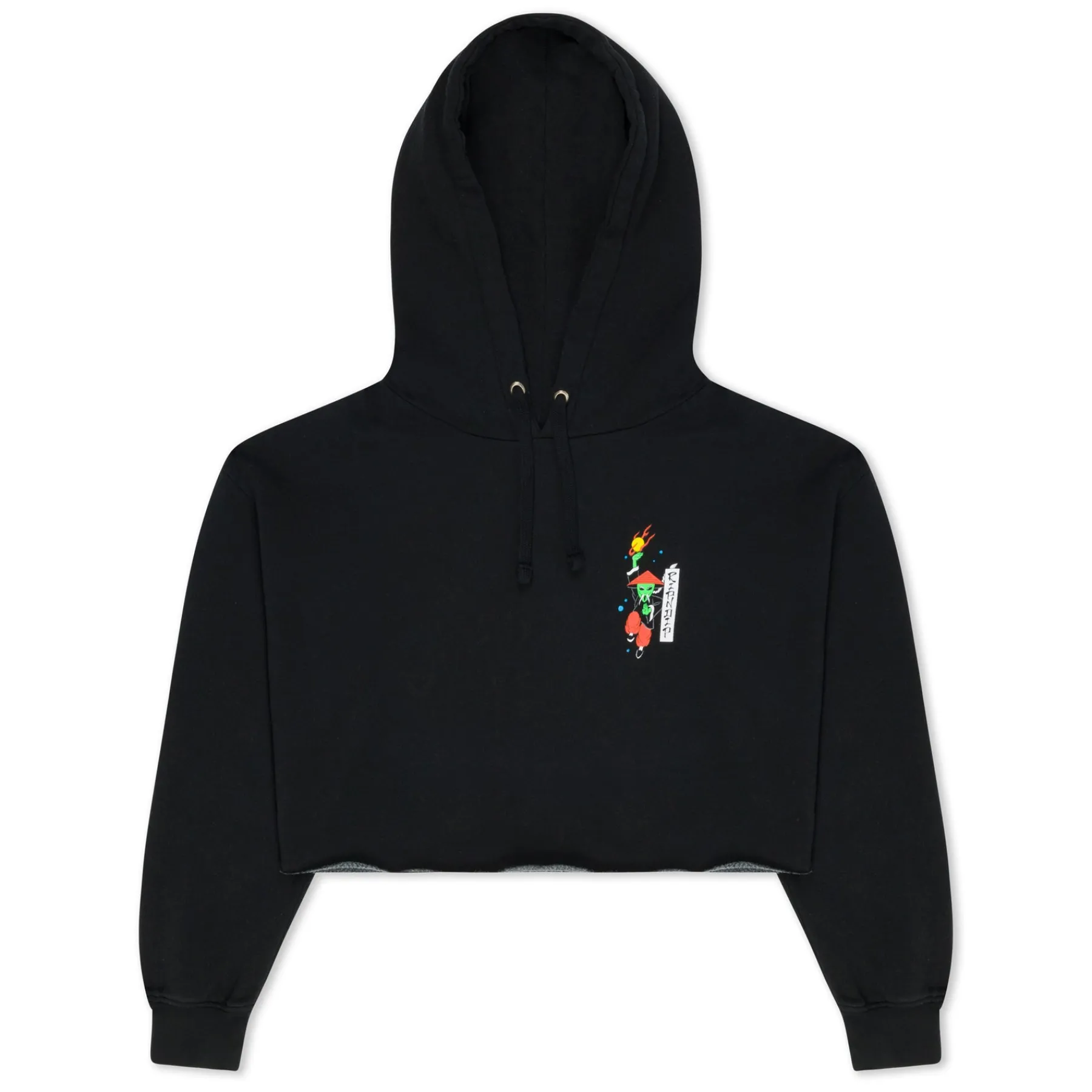 Ripndip Hoodies / Crewnecks|Womens<Ryu Cropped Hoodie (Black)