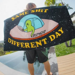Ripndip Stocking Stuffers|Home Goods<Same Shit Different Day Beach Towel (Black)