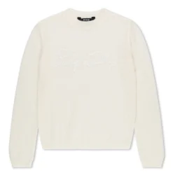 Ripndip Womens|Womens<Script Cropped Long Sleeve (Cream)