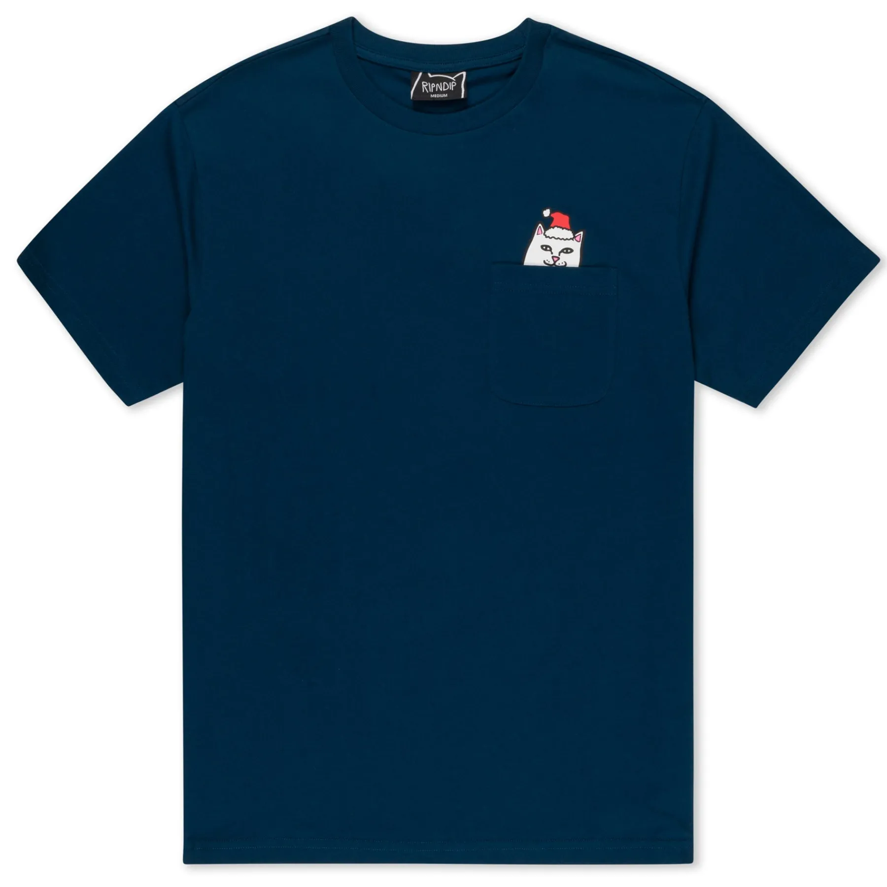 Ripndip Short Sleeve Tees|Christmas Items<Secret Santa Pocket Tee (Navy)