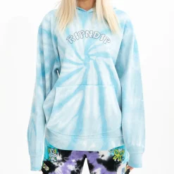 Ripndip Hoodies / Crewnecks<Sent From Heaven Hoodie (Light Blue Spiral Dye)