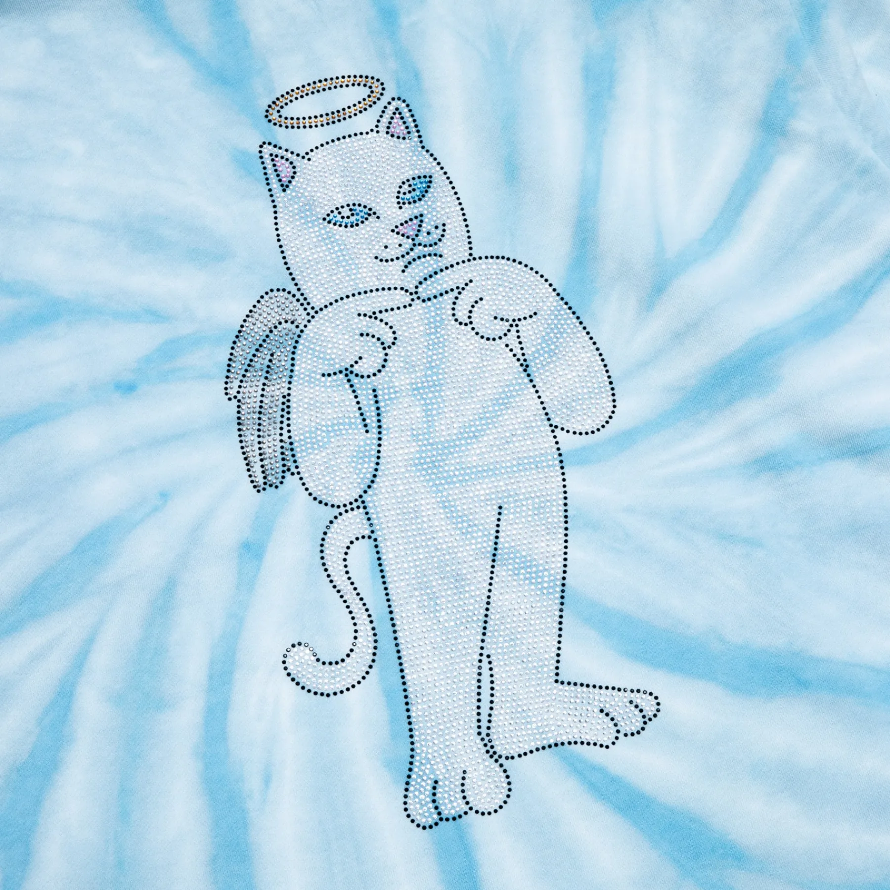 Ripndip Hoodies / Crewnecks<Sent From Heaven Hoodie (Light Blue Spiral Dye)