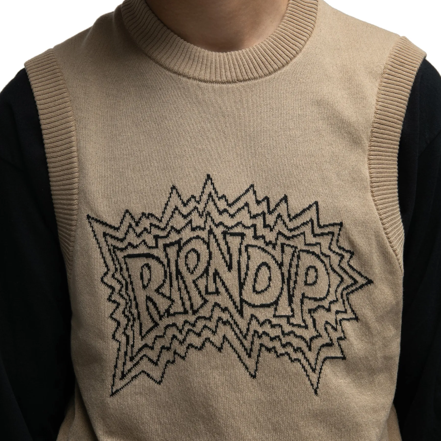 Ripndip Knits / Sweaters|Stocking Stuffers<Shock Knit Sweater Vest (Natural)