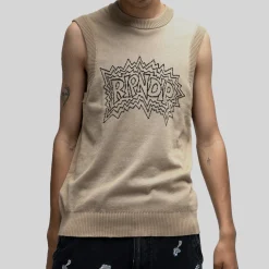 Ripndip Knits / Sweaters|Stocking Stuffers<Shock Knit Sweater Vest (Natural)