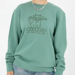 Ripndip Hoodies / Crewnecks|Knits / Sweaters<Shroom Cat Crewneck Sweater (Pine)