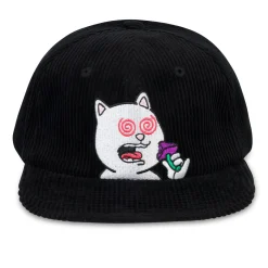 Ripndip Strapbacks / Snapbacks<Shroom Diet 6 Panel Corduroy Strapback (Black)
