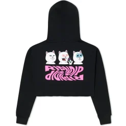 Ripndip Hoodies / Crewnecks|Womens<Shroom Diet Cropped Hoodie (Black)