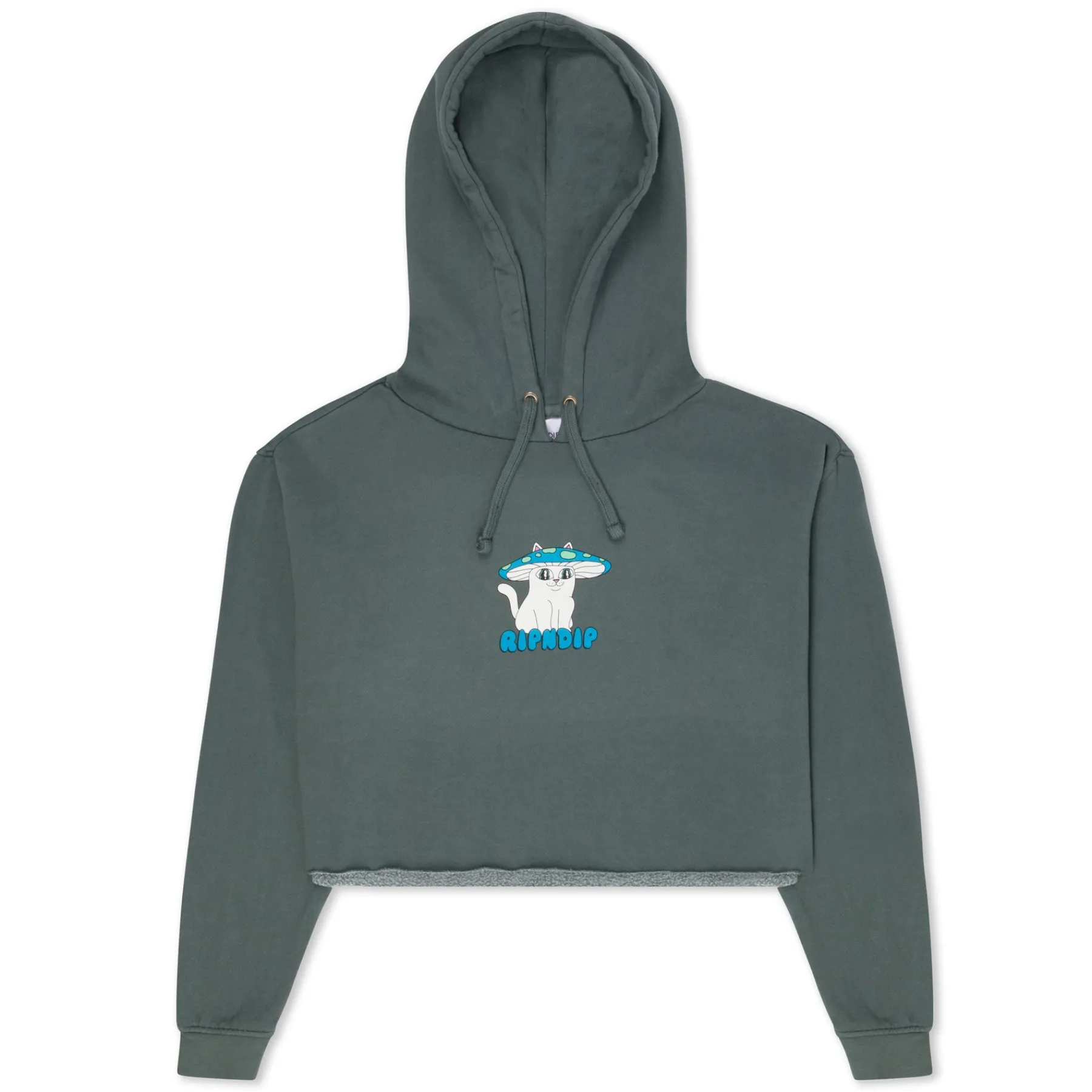 Ripndip Hoodies / Crewnecks|Womens<Shroom Nerm Cropped Hoodie (Charcoal)