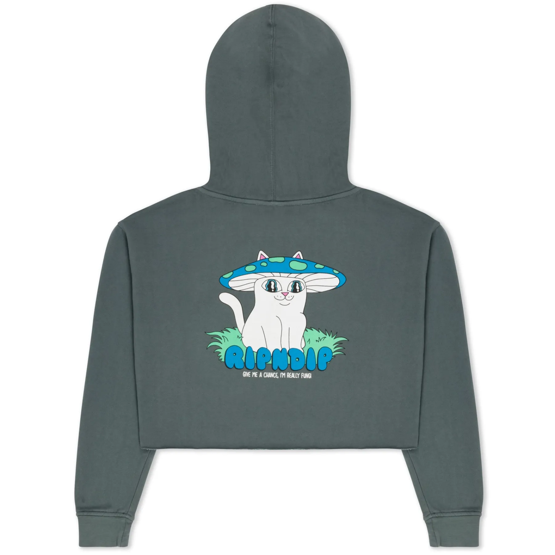 Ripndip Hoodies / Crewnecks|Womens<Shroom Nerm Cropped Hoodie (Charcoal)