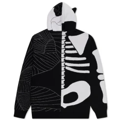 Ripndip Hoodies / Crewnecks|Knits / Sweaters<Skelly Nerm Knit Hoodie (Black/White)