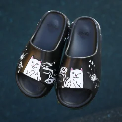 Ripndip Slides / Slippers|Shoes<Space Walk Cloud Slides (Black)