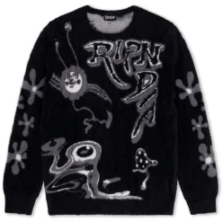Ripndip Knits / Sweaters<Space Walk Mohair Sweater (Black)