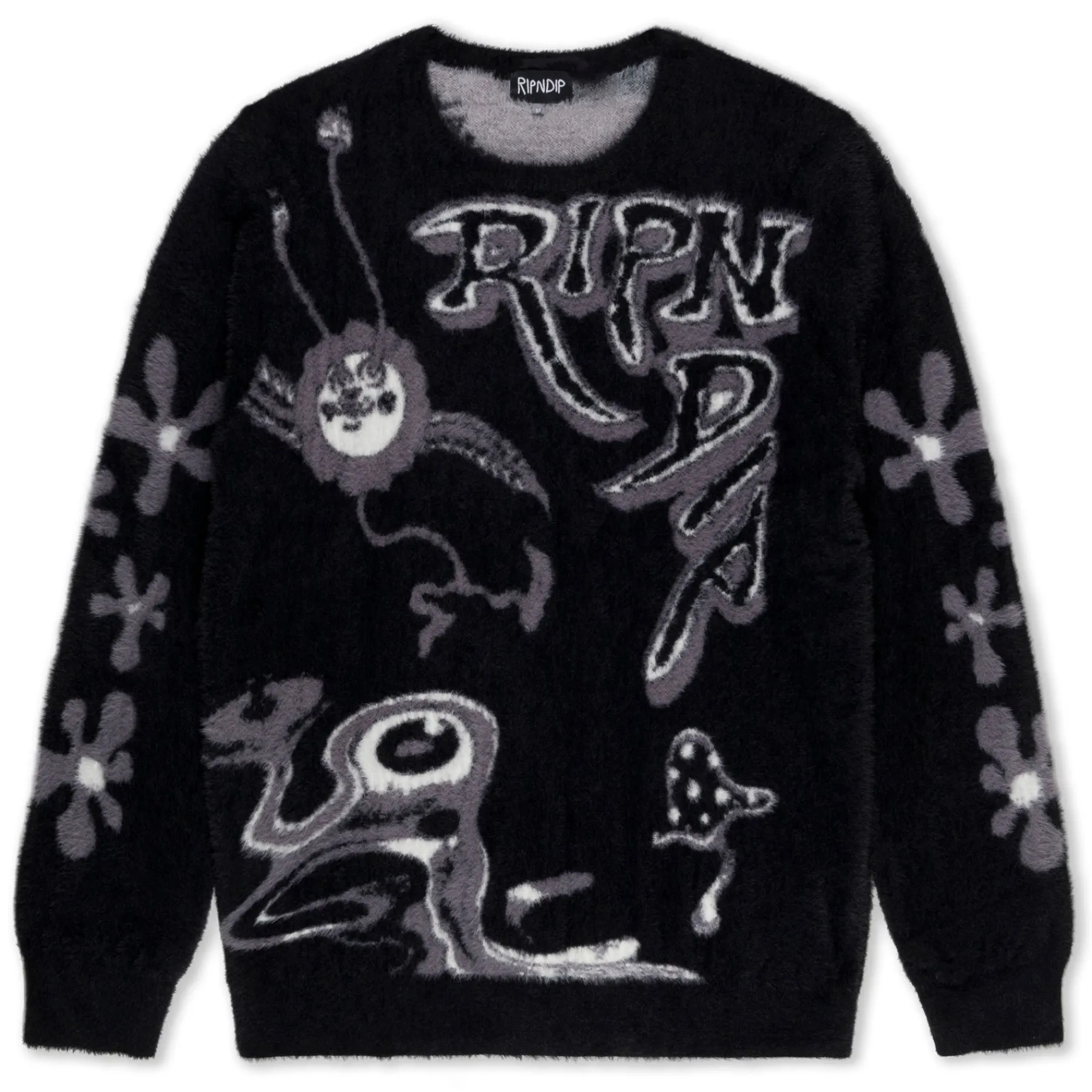 Ripndip Knits / Sweaters<Space Walk Mohair Sweater (Black)
