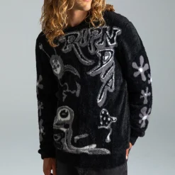 Ripndip Knits / Sweaters<Space Walk Mohair Sweater (Black)
