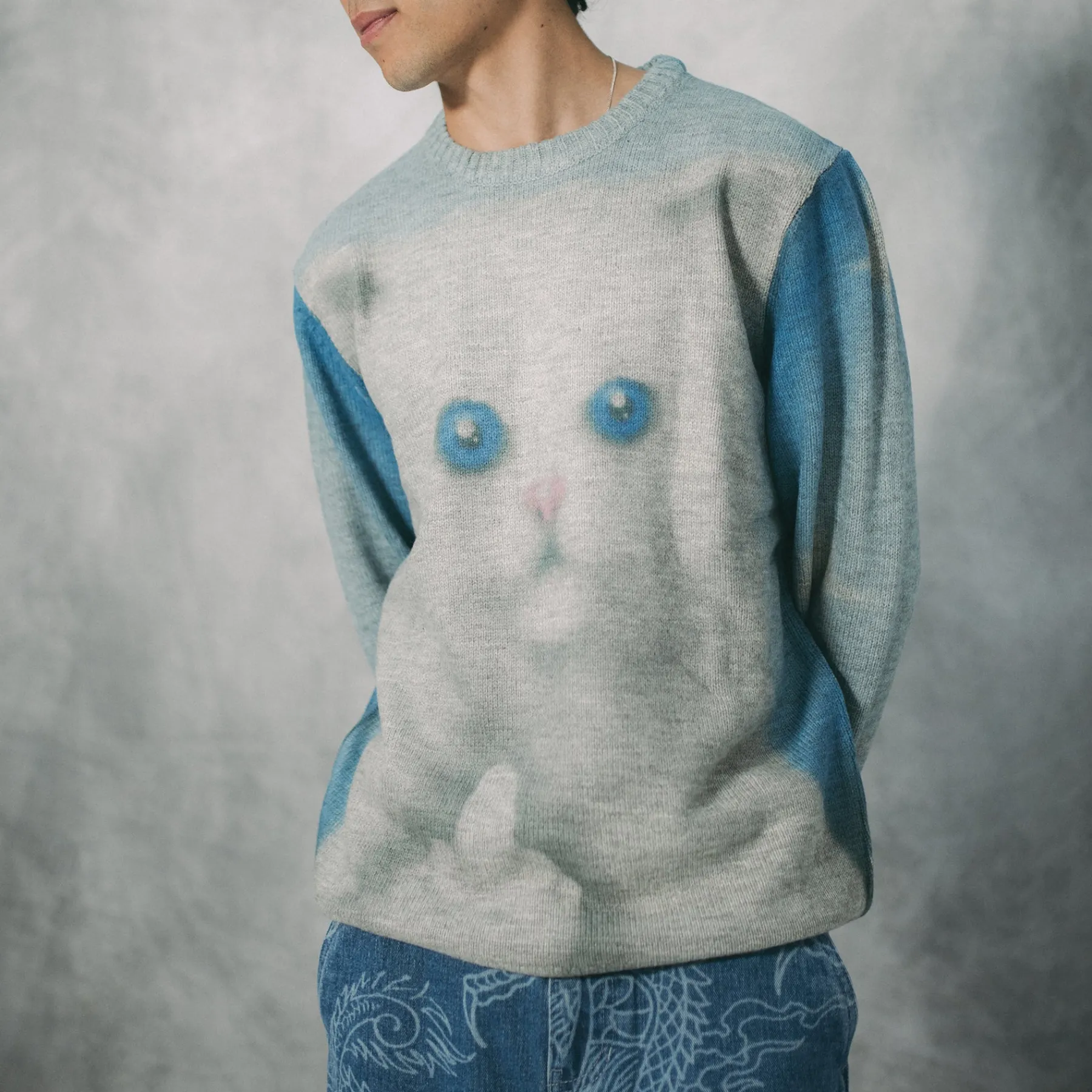 Ripndip Knits / Sweaters<Sprinkles Knit Sweater (Black/Blue)