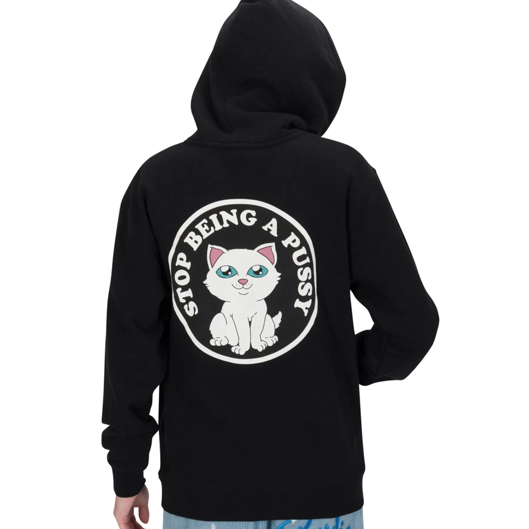 Ripndip Hoodies / Crewnecks<Stop Being A Pussy Hoodie (Black)