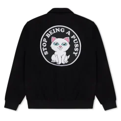 Ripndip Jackets<Stop Being A Pussy Varsity Jacket (Black)
