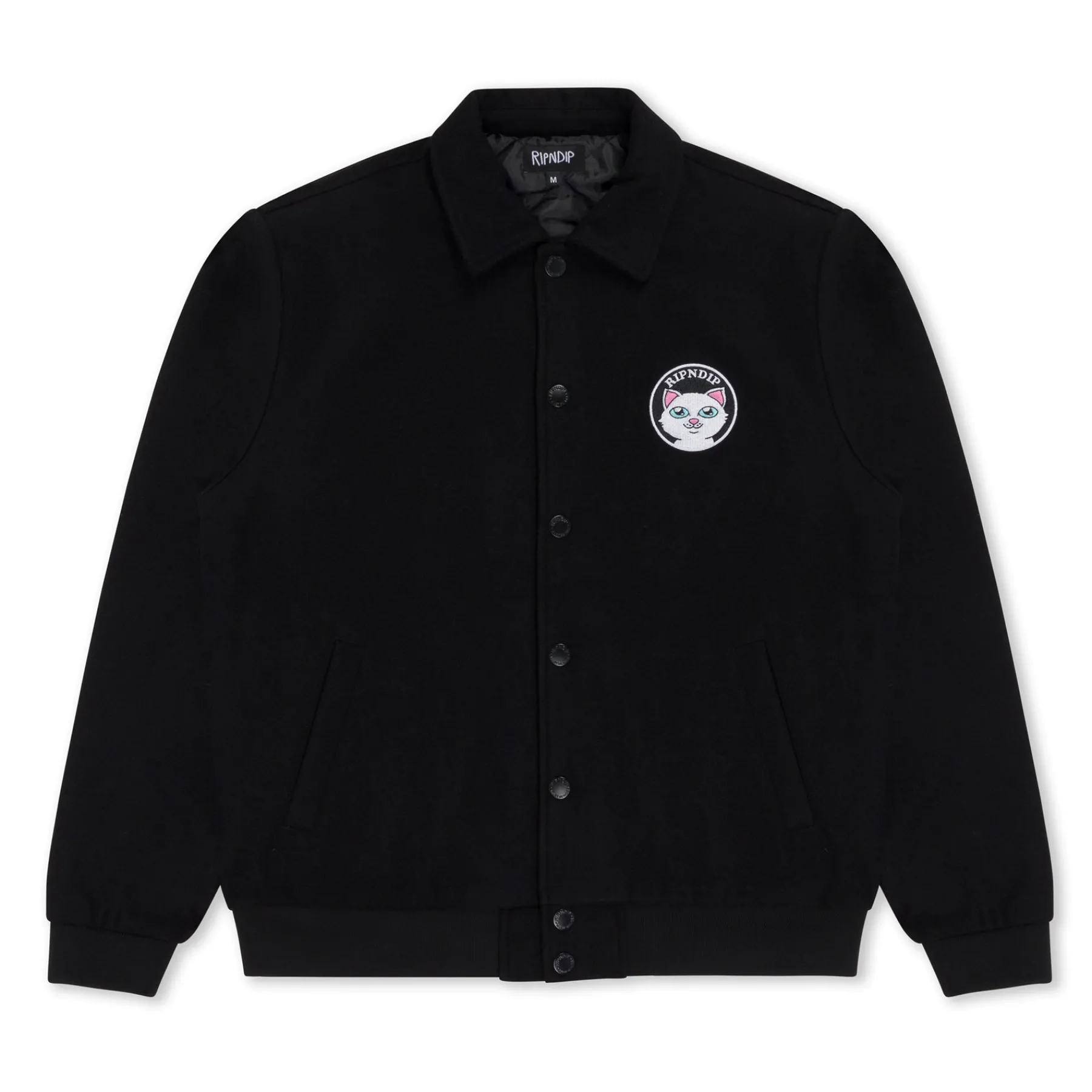 Ripndip Jackets<Stop Being A Pussy Varsity Jacket (Black)