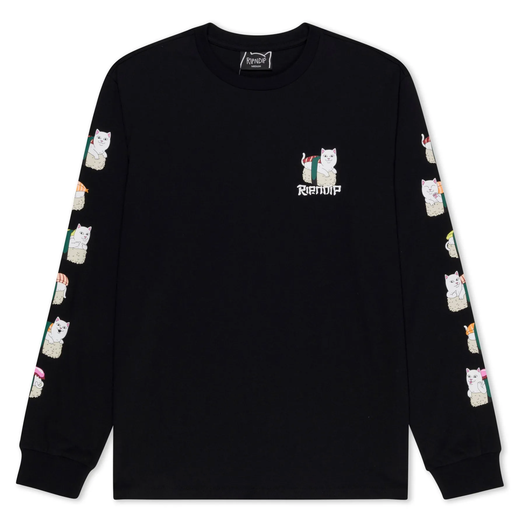 Ripndip Long Sleeve Tees<Sushi Nerm Long Sleeve (Black )