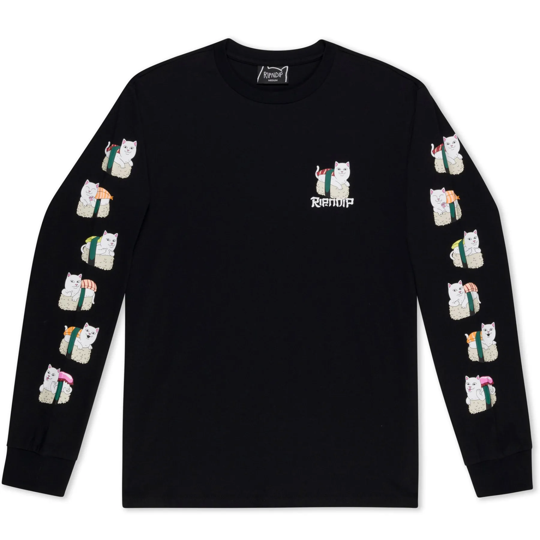 Ripndip Long Sleeve Tees<Sushi Nerm Long Sleeve (Black )