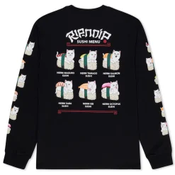 Ripndip Long Sleeve Tees<Sushi Nerm Long Sleeve (Black )