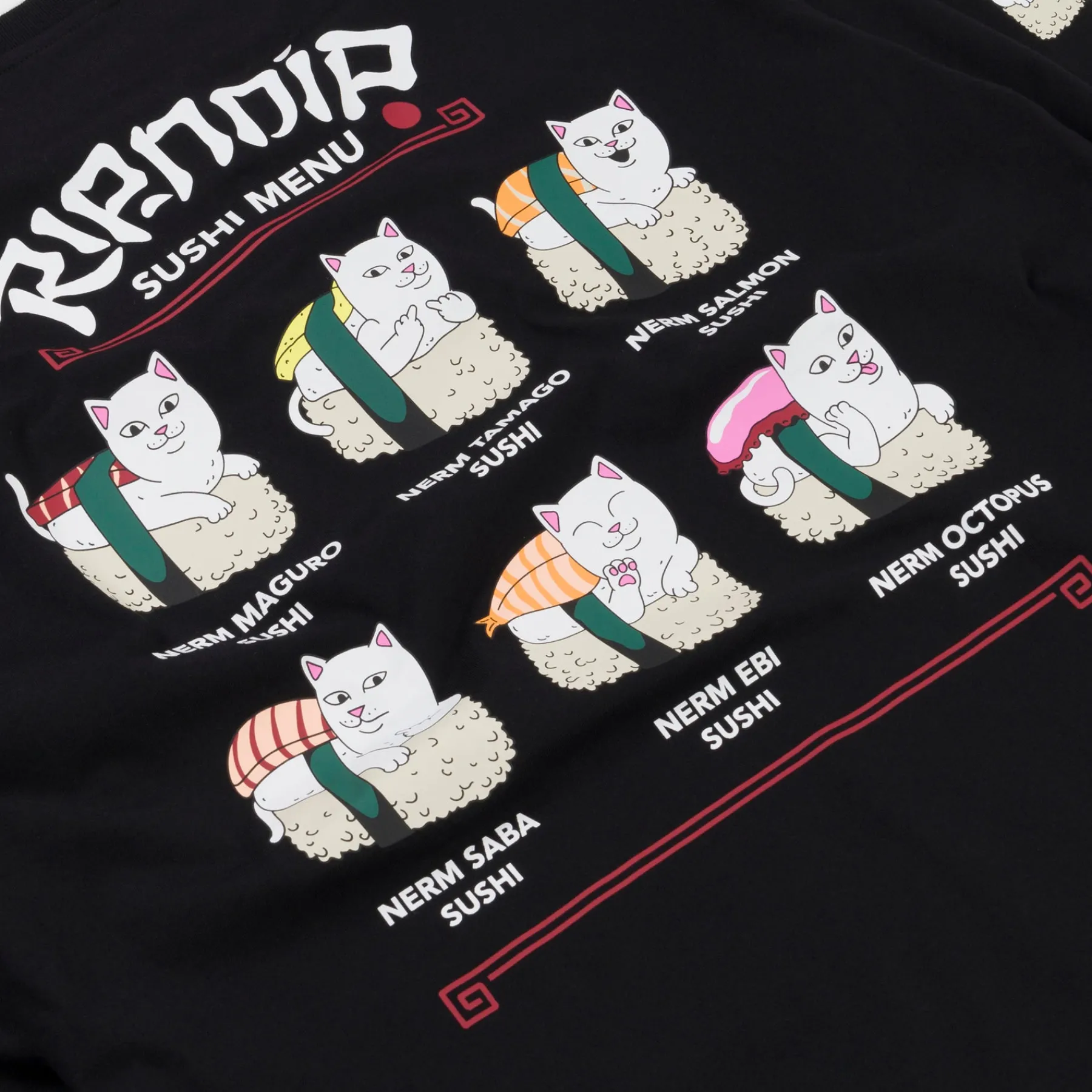 Ripndip Long Sleeve Tees<Sushi Nerm Long Sleeve (Black )