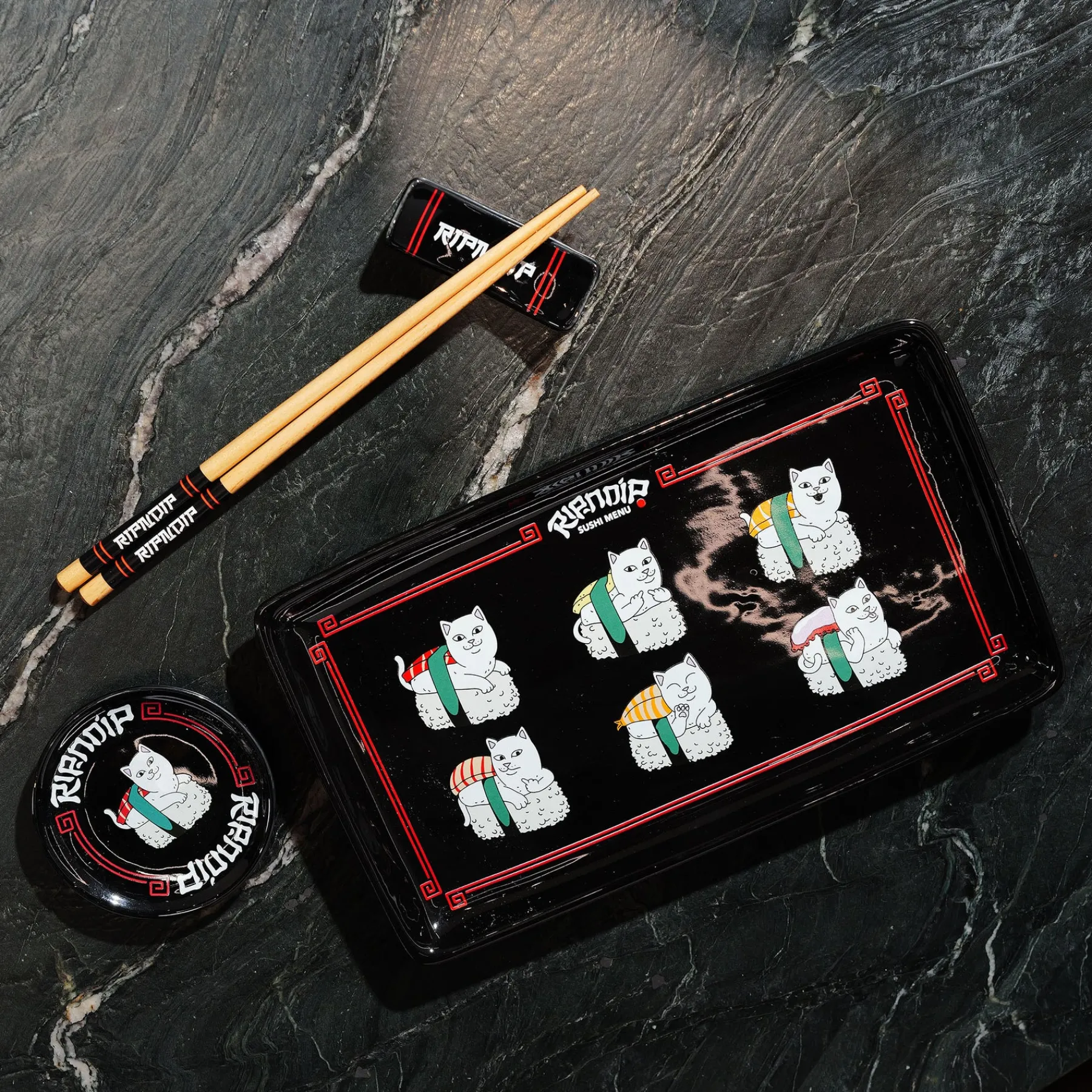 Ripndip Home Goods<Sushi Nerm Sushi Set (Black)