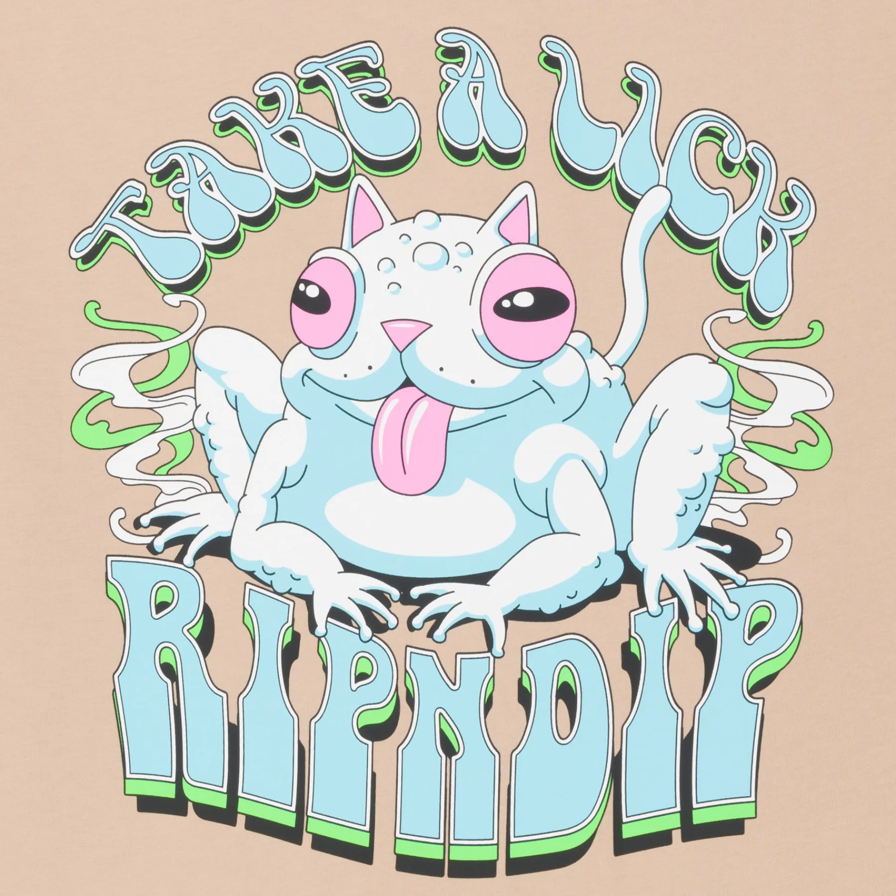 Ripndip Short Sleeve Tees|Stocking Stuffers<Take A Lick Tee (Almond)
