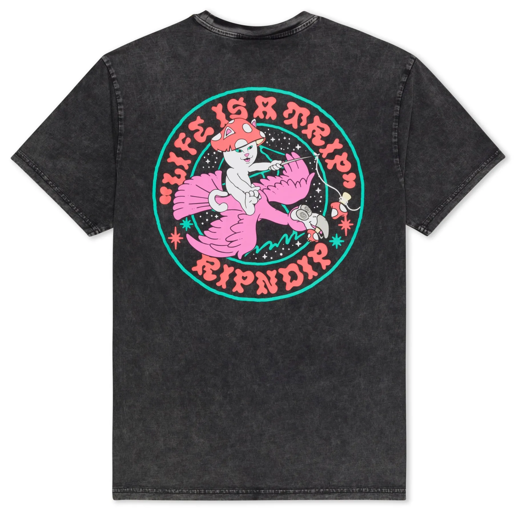Ripndip Short Sleeve Tees<Take A Trip Tee (Black Wash )