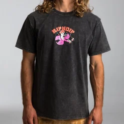 Ripndip Short Sleeve Tees<Take A Trip Tee (Black Wash )