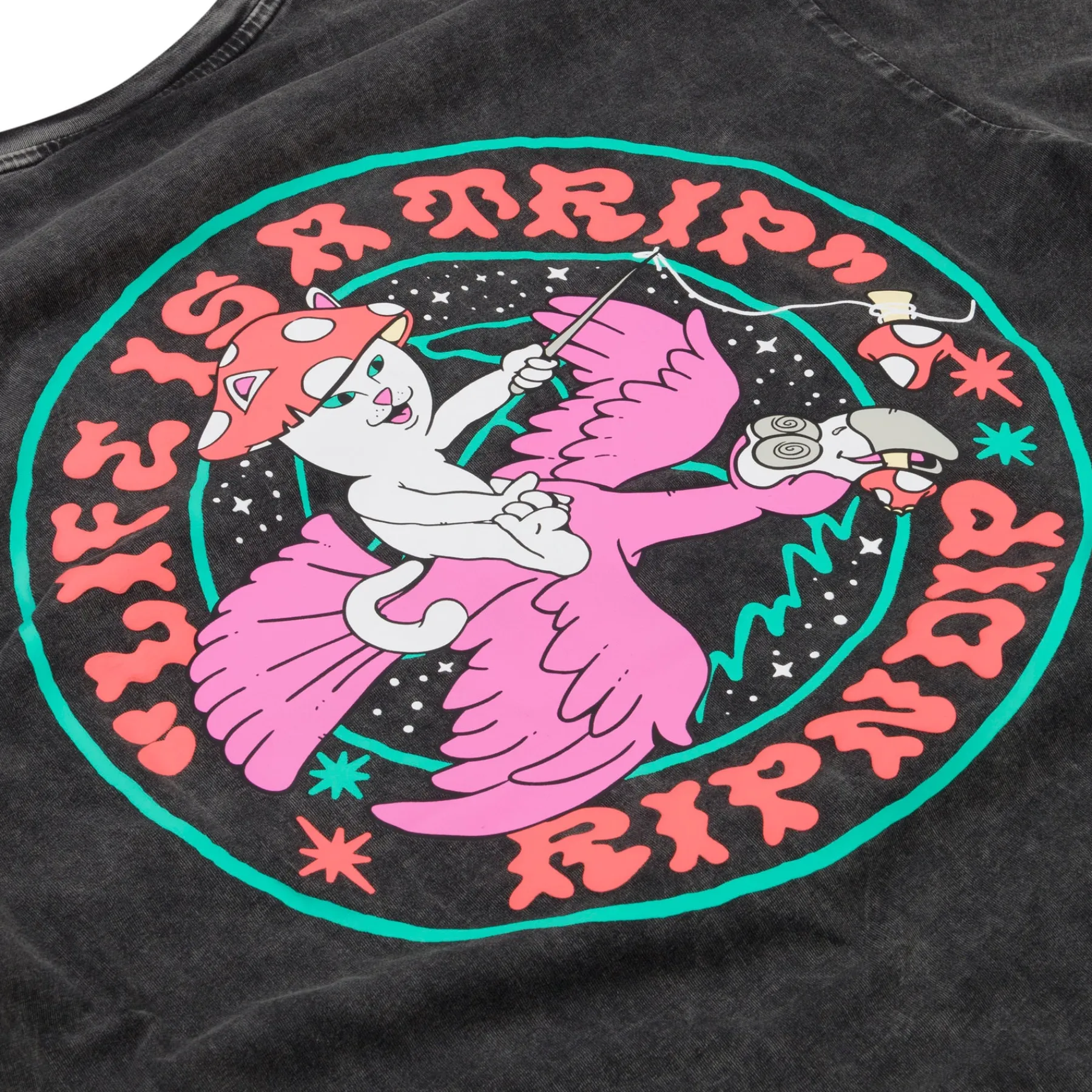 Ripndip Short Sleeve Tees<Take A Trip Tee (Black Wash )