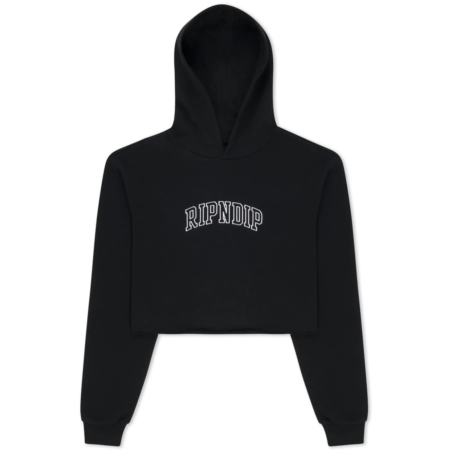 Ripndip Hoodies / Crewnecks|Womens<Team Spirit Cropped Hoodie (Black)