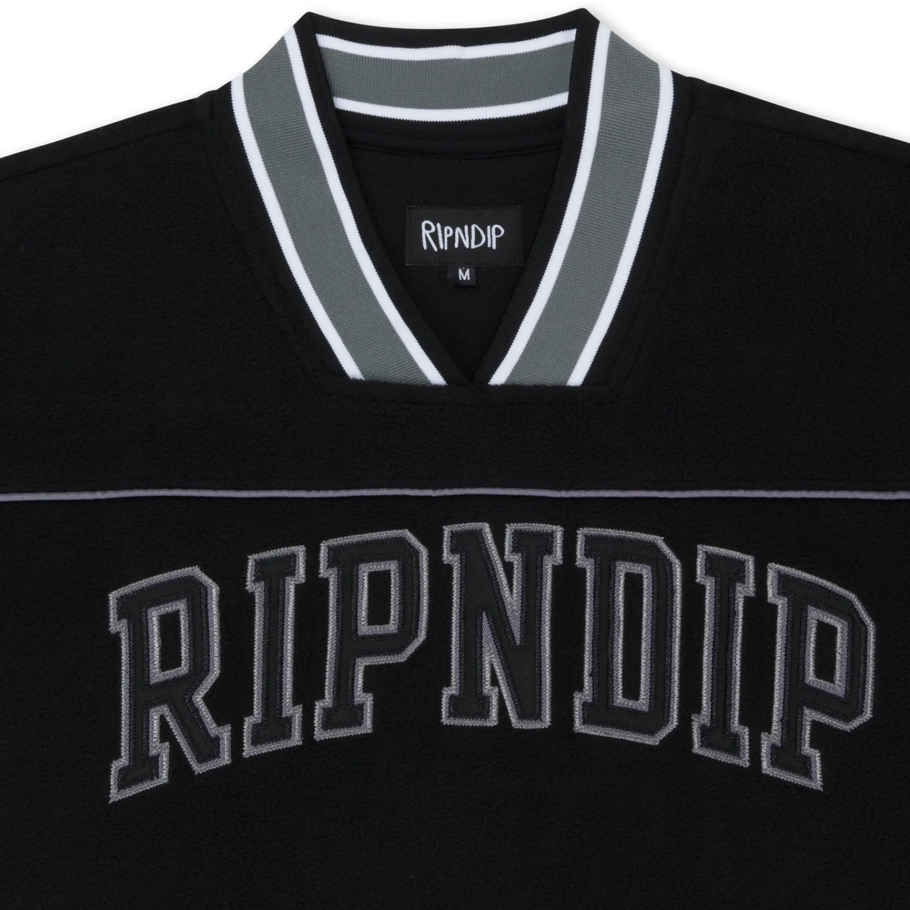 Ripndip Hoodies / Crewnecks|Knits / Sweaters<Team Spirit Polar Fleece Crewneck (Black)