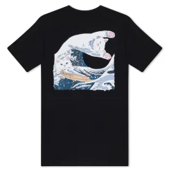 Ripndip Short Sleeve Tees<The Great Wave Of Nerm Tee (Black)