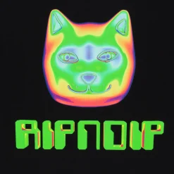 Ripndip Womens|Womens<Thermal Nermal Cropped Ringer Tee (Black)