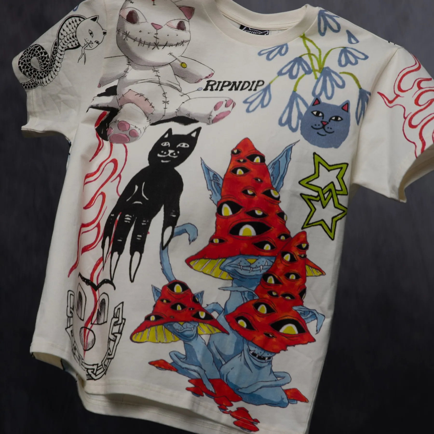 Ripndip Short Sleeve Tees<Travis Tee (Off White)