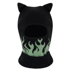 Ripndip Balaclavas|Beanies<Volt Kitty Ears Balaclava (Black)