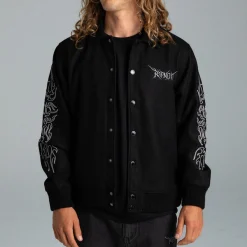 Ripndip Jackets<Volt Varsity Jacket (Black)